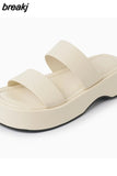 Size 34-39 Women Sandals Rome Wedges Heels Summer Shoes Woman Slippers 2023 High Heeled Sandal Casual Platform
