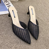 Breakj Red Simple Fashion Cool Drag 2025 Summer New Female Drag Korean Version With A Word Lady Fashion High Heel
