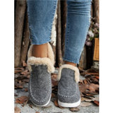 Breakj Shoes Plus Thick Hair Edge Warm Flat Cotton Shoes 2025 Autumn And Winter New Snow