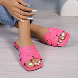 43 Flat-Bottomed Cool Slippers 2025 New Casual Wear Simple Fashion Round-Headed Beach