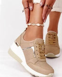 Spring Autumn Women Casual Walking Shoes Height Increasing Sport Wedge Shoes Air Cushion Comfortable Sneakers Zapatos De