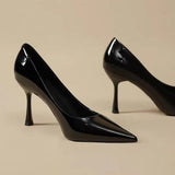Breakj Summer New Red High-Heeled Women's Large Fashion Single Shoes Pointed Shallow Banquet Women's