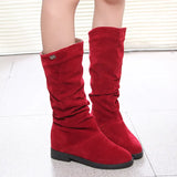 And Winter New Fashion Grinding Sleeves In The Boots Women's Boots Low And Waterproof Table Knight Boots Large Size Martin