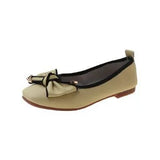 Breakj Fragrant Wind Bow Light Mouth Single Shoes Women 2025 Spring And Summer New Flat Sole Pedal Bean Shoes Large Size Women's