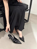 Breakj 2025 New Fashion Bag Head Behind The Empty Pink Sweet Bow Small Square Head Not Tired Feet High-Heeled Sandals