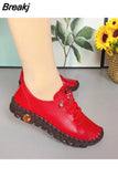 Retro Sewing Sneakers for Women Shoes Non-slip Loafers Fashion Lace Up Casual Shoes Female soft Mom Shoe Zapatillas