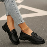Breakj Soft Leather Shoes Women 2025 New Fashion Round Head Comfortable British Wind Thick Sole Single Shoes Spring And Autumn Small Leather
