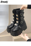 Women Ankle Boot Gothic Style Cool Women Triple Bottom Boot 2023 Brand New Street Women Platform Sandals Shoes Big Size
