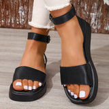 Breakj Women 2025 Summer New Large-Size Casual Cake Thick-Sbottomed Fish Mouth Buckle With Sandals