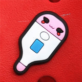 Sale 1pcs Medical Supplies PVC Shoe Charms Cute Stethoscope Syringe Shoe Buckle Decoration Jibz fit Croc Kids X-mas