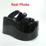 2023 Summer Woman Sandals Plus Size 43 High Platform Gothic Cosplay Wedges Comfy Woman Mules Shoes Outstoor