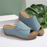 Breakj Thick-Bottomed Casual Slippers Women 2025 New Word Drag Simple Fashion Fish Mouth Slope And Lady Cold