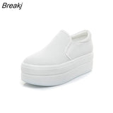 women flat platform canvas shoes canvas flats women casual shoes girls Student thick soled Loafers Lady Slip on