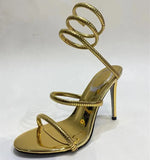 Strap High Heel Sandals Women Summer 2024 Ankle Strap Banquet Party Shoes Narrow Band High Heels Ladies Gladiator