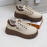 Breakj White Shoes Female 2025 Spring New Student Korean Version Ins Fashionable Versatile Platform Plate Shoes Spring And Autumn Leisure Shoes XQ