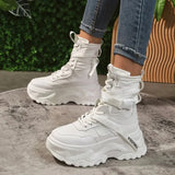 Chunky Platform Ankle Boots Woman 2023 Fashion Buckle Punk Motorcycle Boots for Women Thick Bottom Gothic Shoes