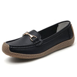 Breakj Small Gold Buckle Round Head Pedal Soft Base Shallow Mouth Fashionable Happy Lefu Shoes Female Wind Flat Shoes Soft Sole Single