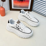Breakj Shoes Female Spring 2024 New Korean Version Of Joker Student Platform Shoes Female Casual Shoes Breathable Women's Shoes