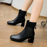 Breakj And Short Boots Women 2025 Autumn And Winter Korean Version Of The New Knitted Wool Head High Fashion