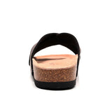2023 Fashion Men Beach Cross Cork Slippers Summer Unisex Solid Color Non-slip Outside PU Leather Slide