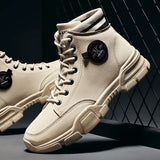 Winter New Men's Boot Men's Shoes Boots Comfortable Hight-Top Boots Fashion Trendy Lace-up Casual Men's Worker