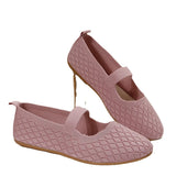 Large-Size Fly Weaving Breathable Low-Topped Single Shoes Women Shallow Flat Bottom Lazy Breathable Work