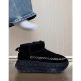 Breakj And Winter Must Add Velvet Snow Boots Retro British Style Fashion New Warm Not Stuffy Feet Hot