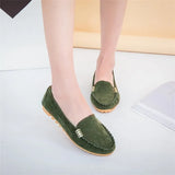Breakj And Summer Round Head Flat Heded Shallow Shoes Single Shoes Metal Buckle Flat-Soled Women's Shoes Students Bean Shoes Casual Single