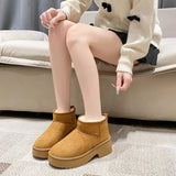 Breakj Snow Boots Women 2025 Winter New Velvet Warm Short Boots Thick And Leisure Cotton