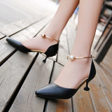 Low Pumps Summer Pointed Shoes Party Low Heel Shoes Woman New Sexy Black Pink Heels White Bridal Shoes Sandalha