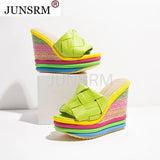 Women Sandals 2021 New Heels Woman Slippers Platform Wedges Shoes Ladies Summer Slides Mujer Espadrilles Plus Size