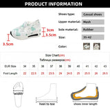 Embroidery Mesh Sneaker for Women 2023 Slip On Breathable Platform Sneakers Woman Plus Size Thick Bottom Loafers