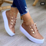 Size Casual Flat Single Shoes Women's New Round Head Thick Sole Casual Women's Single Shoes