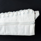 Spring Autumn Women Canvas Shoes Canvas Casual High Top Sneakers Lace-Up Zipper Comfortable Flat Long Boots 2023 New