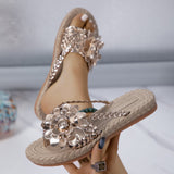 Breakj Summer New Large-Size Ladies Sandals Beach Shoes Woven Shoes Simple Fashion Jackets Cool