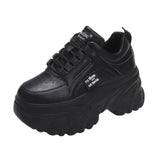 Height Old Dad Shoes Women Spring Autumn New Thick-Bottomed Round Head Toe Small Sneaker