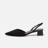 Breakj Sandals Women 2025 New Summer Simple Pointed Square Heel Women's High Heels Fine Fashion Women's Single