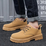Men Casual Shoes for Men Leather Tooling Shoes Fashion Male Spring Autumn Outdoor Platform Oxfords Fashion British Men's