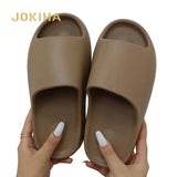 Sale New Color Unisex Thick Bottom Slides Women Men Outdoor Beach Slippers Sandals Blue Brown Slides Flip Flops Women's