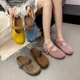 Breakj But Timeless Shallow Single Shoes Women Soft Flat Bottom Pregnant Women Anti-Slip Grandmother Shoes Casual Commute Wearing Ballet