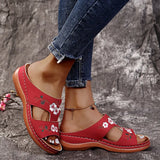 Breakj Summer New Large-Size One-Size-In-A-Side Slippers Women's Slopes Embroidered Women's