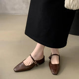 Breakj Temperament Silver Flat Head Single Shoes New Coarse Bag Head Half Slippers Women Wear French Evening Evening Women's