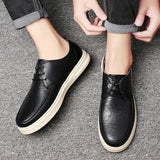Leather men shoes lace up Breathable Casual Men oxfords Shoes Man Moccasins Driving Brand men shoes