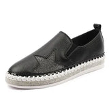 2020 European Famous Brand Patchwork Espadrilles Shoes Woman Genuine Leather Creepers Flats Ladies Loafers