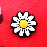 Cute PVC Shoe Charms Accessories Eggplant Daisy Bee Flower Shoes Buckle Decorations fit Croc JIBZ Kids X-mas Party