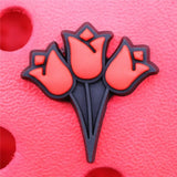 1 pcs Pink Girl Shoe Charms Rose Love Letter Pull Hook Ring Shoes Accessories Decoration Fit Croc Jibz Kids