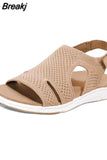 Summer Women Flats Crystal Stretch Orthopedic Sandals Open Toe Beach Shoes Footwear Casual Ladies Sandalias
