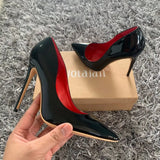 classic high heels Patent Leather Women Sexy Stiletto heels 12cm/10cm/8cm Ladies Fashion Pointed Toe Pumps Party
