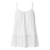 Vintage Lace Crochet Tops Women's Spaghetti Strap Blouses ZANZEA 2022 Casual Summer Floral Tunic Female Chemise