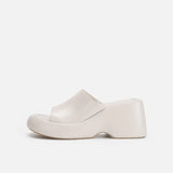 Platform Sandals For Women Wedge Slingback Fashion Metallic Glitter Open Toe Slipper Shoes Summer Casual Slip On